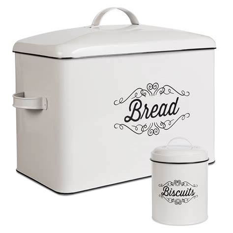 small white metal farmhouse box|Amazon.com: Farmhouse Containers.